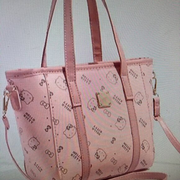 Hello Kitty Leather Handbag, Pink# - Picture 2 of 3